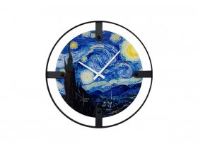 Часы интерьерные NT155 VAN GOGH STARRY NIGHT в Лесосибирске - lesosibirsk.mebel-nsk.ru | фото