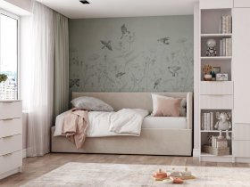 Диван-кровать Бенто (крем) в Лесосибирске - lesosibirsk.mebel-nsk.ru | фото