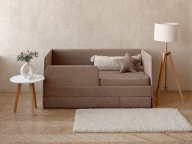 Диван-кровать Happy (капучино) в Лесосибирске - lesosibirsk.mebel-nsk.ru | фото