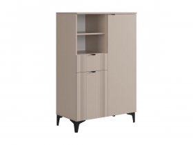 Комод 2 Рич (кашемир/фрапучино матовый/черный) в Лесосибирске - lesosibirsk.mebel-nsk.ru | фото