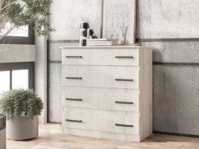 Комод Стандарт-6 NEW (дуб крафт белый) в Лесосибирске - lesosibirsk.mebel-nsk.ru | фото