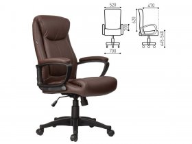 Кресло офисное BRABIX Enter EX-511, коричневое в Лесосибирске - lesosibirsk.mebel-nsk.ru | фото