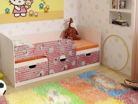 Кровать детская с ящиками 1,86 Минима Hello Kitty в Лесосибирске - lesosibirsk.mebel-nsk.ru | фото