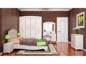 Модульная спальня Каролина в Лесосибирске - lesosibirsk.mebel-nsk.ru | фото