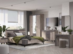 Модульная спальня Кассандра (дуб смоки/MF14) в Лесосибирске - lesosibirsk.mebel-nsk.ru | фото