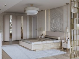 Модульная спальня Одетта (дуб эндгрей/меланж) в Лесосибирске - lesosibirsk.mebel-nsk.ru | фото