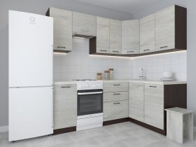 Модульная угловая кухня 1,4м*2,1м Лада (пикард) в Лесосибирске - lesosibirsk.mebel-nsk.ru | фото
