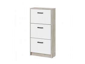 Обувница ОБ-2 Вега (дуб крафт серый/белый) в Лесосибирске - lesosibirsk.mebel-nsk.ru | фото