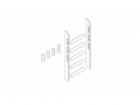Пакет №10 Прямая лестница и опоры для двухъярусной кровати Соня в Лесосибирске - lesosibirsk.mebel-nsk.ru | фото