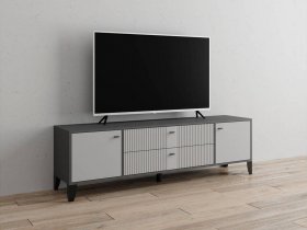 Тумба под ТВ Парус-10 (графит/светло-серый) в Лесосибирске - lesosibirsk.mebel-nsk.ru | фото