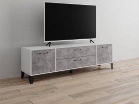 Тумба под ТВ Парус-13 (белый/ателье светлое) в Лесосибирске - lesosibirsk.mebel-nsk.ru | фото